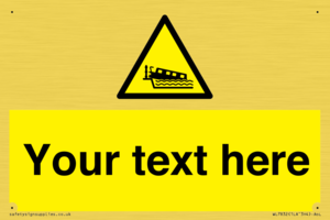 Custom warning grounding narrow boat on lock cill